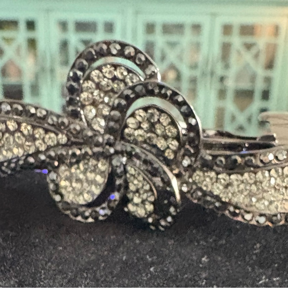 Silver Rhinestone Hair Clip